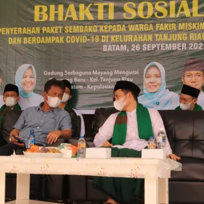Bhakti sosial Madrasah Faiz Al Baqarah kepada warga terdampak covid-19 bersama Walikota Batam